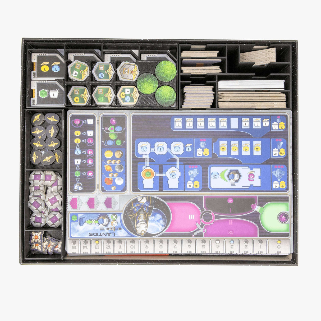 Tabletop Terrain Board Game Insert Gaia Project 3D Printed Insert/Organizer in Color