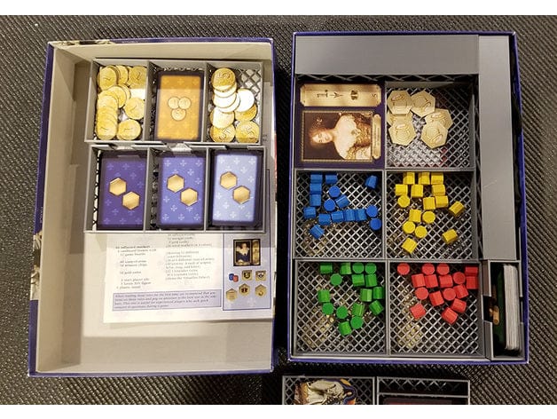 Tabletop Terrain Board Game Insert Louis XIV + The Favorite Expansion Board Game Insert / Organizer