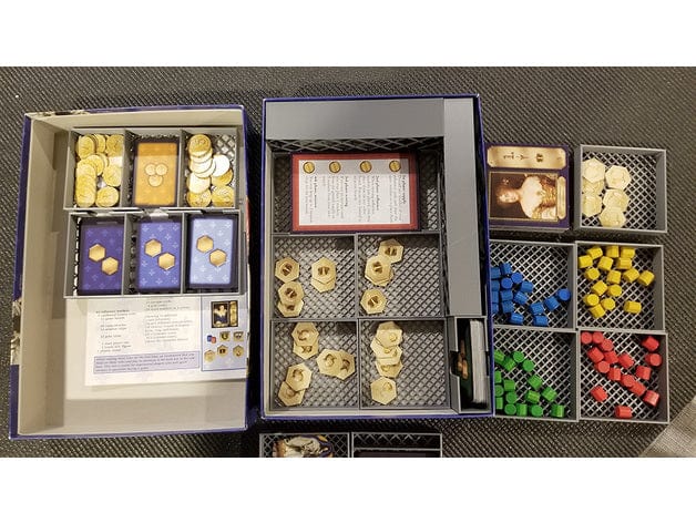 Tabletop Terrain Board Game Insert Louis XIV + The Favorite Expansion Board Game Insert / Organizer
