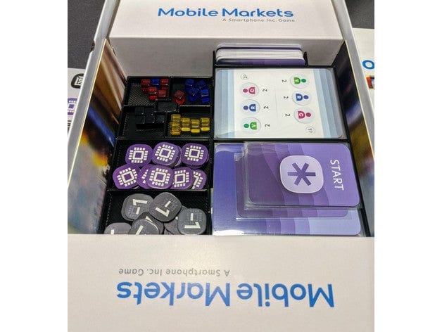 Tabletop Terrain Board Game Insert Mobile Markets Board Game Insert / Organizer