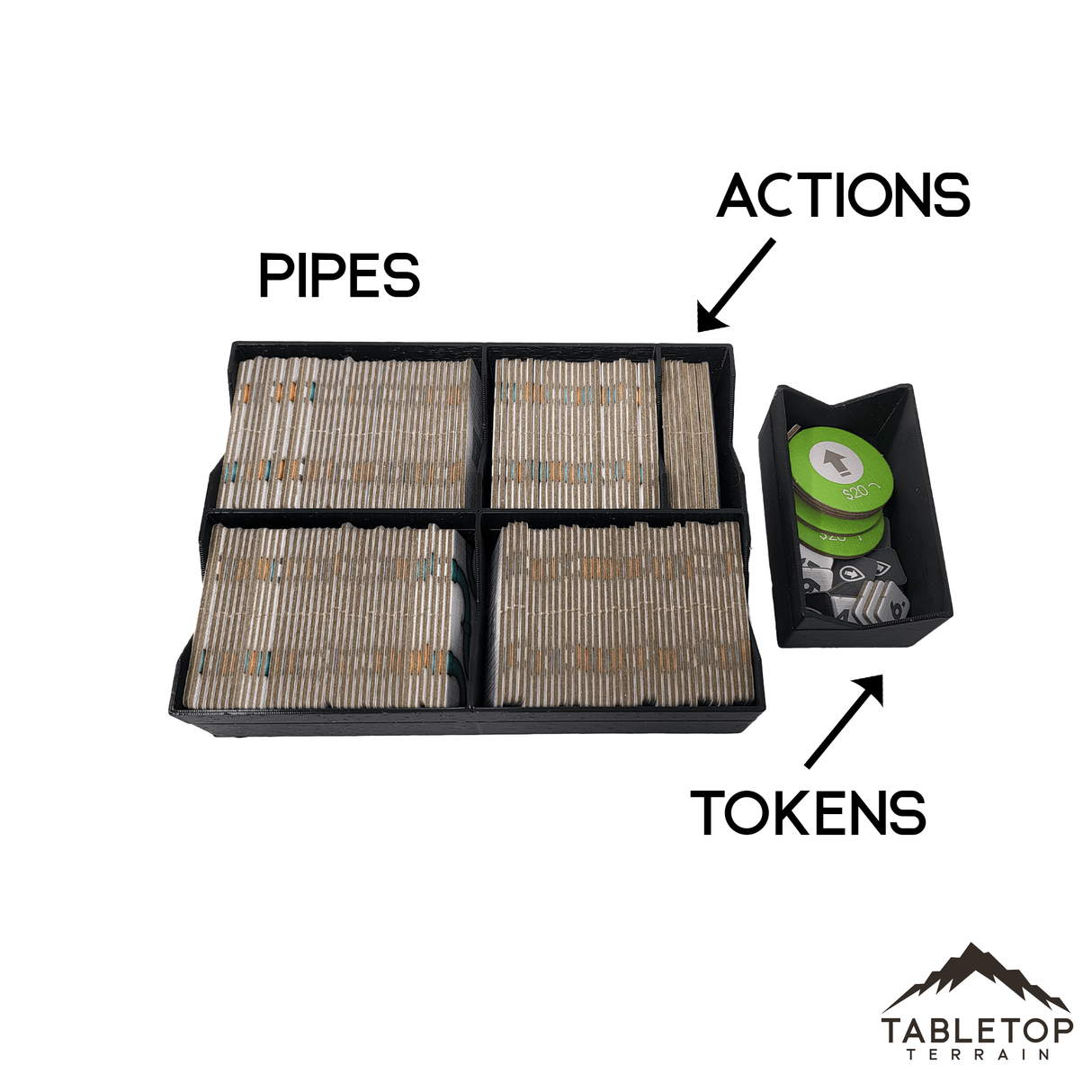 Tabletop Terrain Board Game Insert Pipeline + Emerging Markets Board Game Insert / Organizer