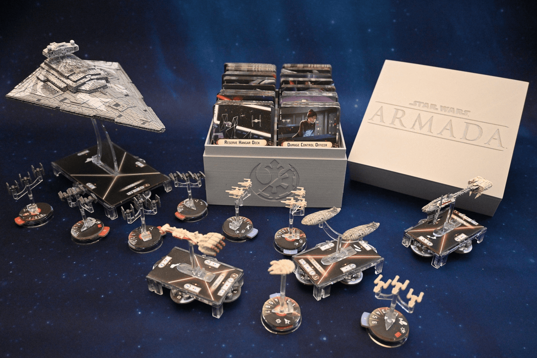 Tabletop Terrain Board Game Insert Star Wars Armada Card Storage Organizers with Magnetized Lids