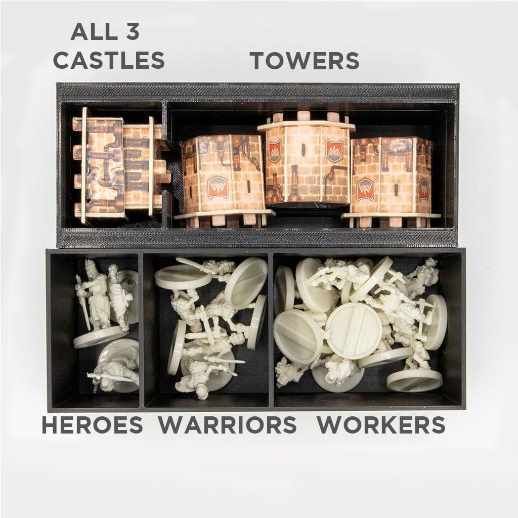 Tabletop Terrain Board Game Insert Ultimate Heroes of Land, Air, and Sea Organizer/Insert