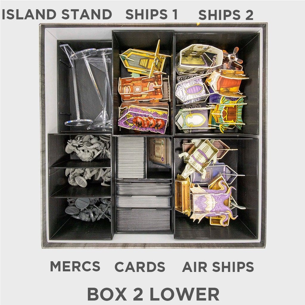 Tabletop Terrain Board Game Insert Ultimate Heroes of Land, Air, and Sea Organizer/Insert