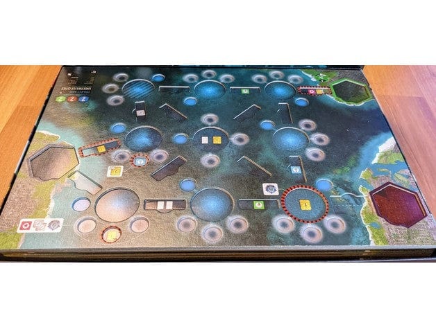 Tabletop Terrain Board Game Insert Underwater Cities + Expansion Board Game Insert / Organizer