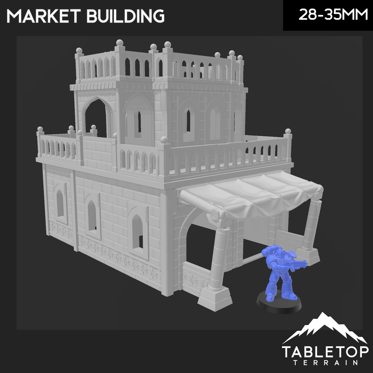 Tabletop Terrain Building Atreus Settlement Market Building - Star Wars Legion Shatterpoint Building
