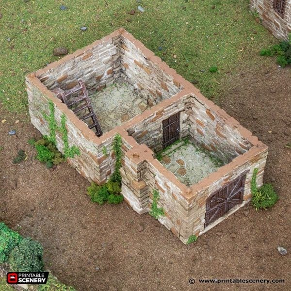 Tabletop Terrain Building Black Rock Keep - Country & King - Fantasy Historical Building
