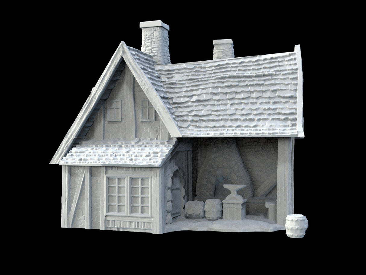 Tabletop Terrain Building Blacksmith House - Town of Grexdale - Fantasy Building