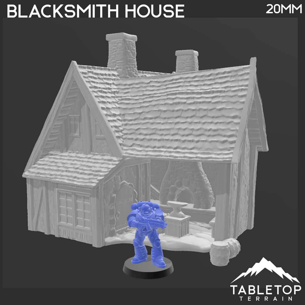 Tabletop Terrain Building Blacksmith House - Town of Grexdale - Fantasy Building