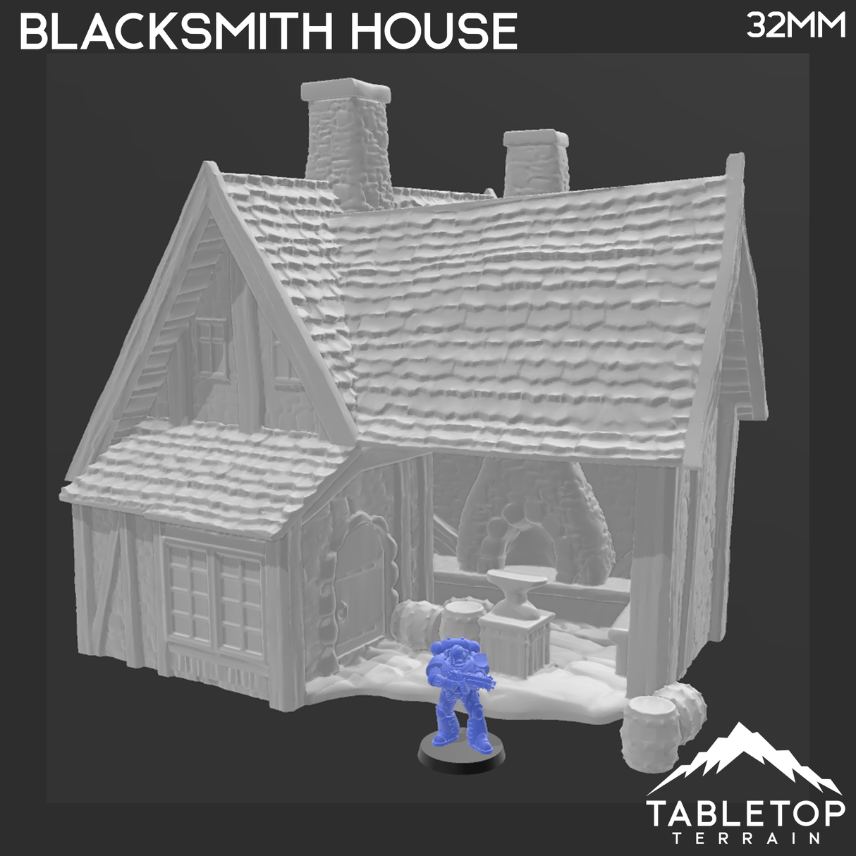 Tabletop Terrain Building Blacksmith House - Town of Grexdale - Fantasy Building