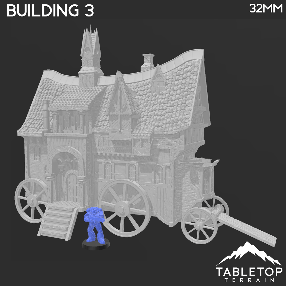 Tabletop Terrain Building Building 3 - City of Spiritdale - Fantasy Building