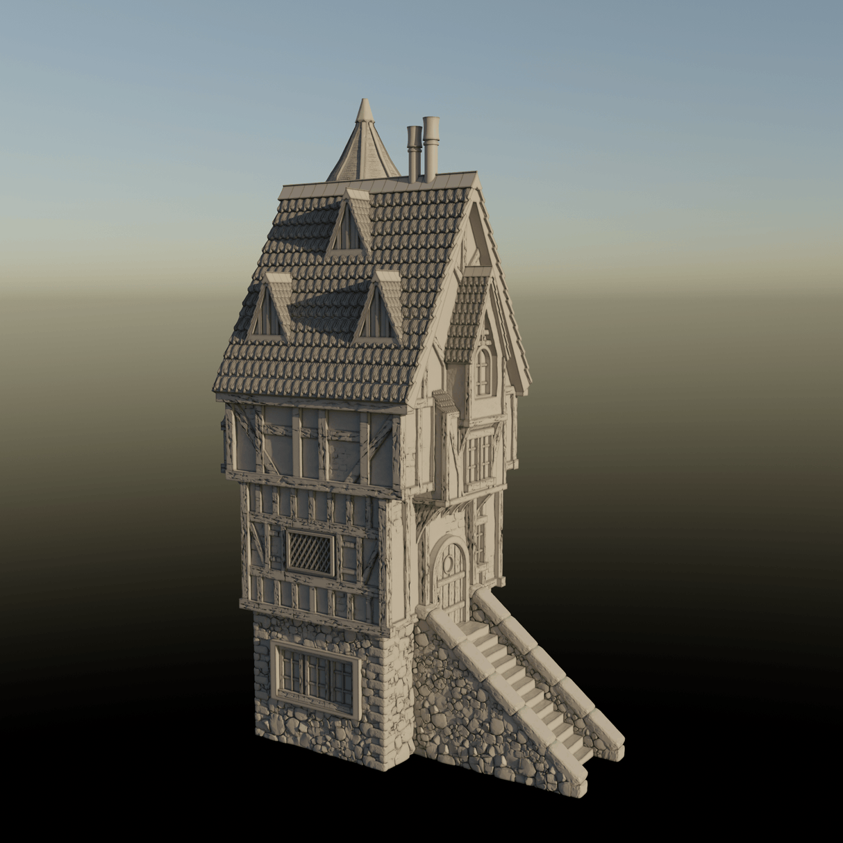 Tabletop Terrain Building Building 4 - City of Spiritdale - Fantasy Building