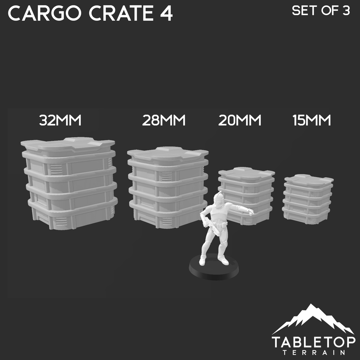 Tabletop Terrain Building Cargo Scatter Set - Star Wars Legion Scatter Terrain
