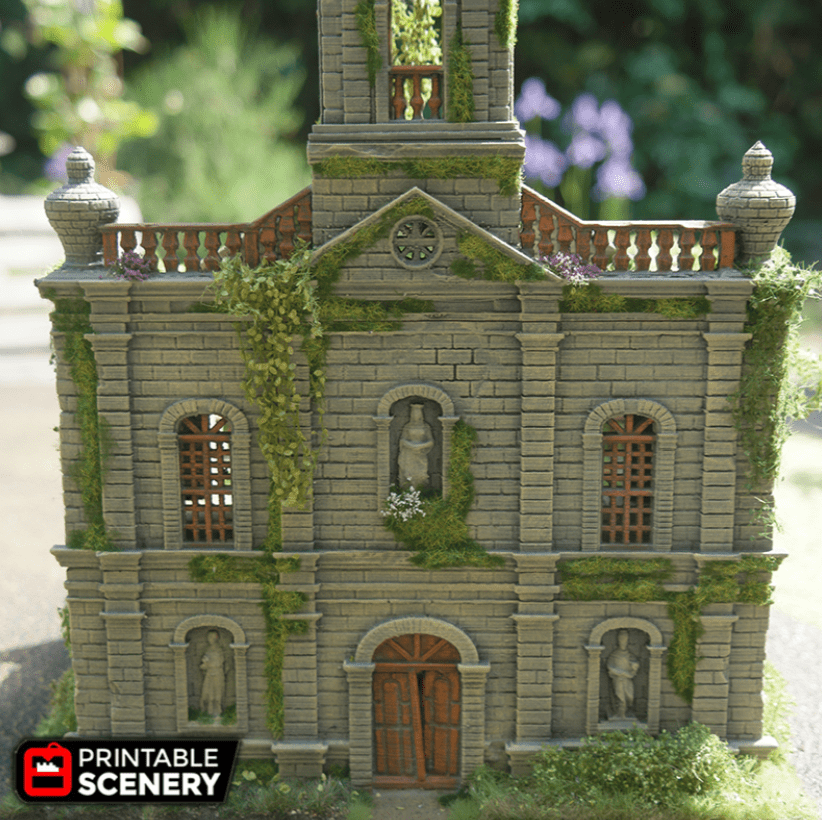 Tabletop Terrain Building Caribbean Church - Ruined Building