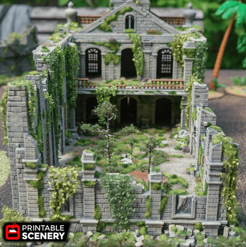 Tabletop Terrain Building Caribbean Church - Ruined Building