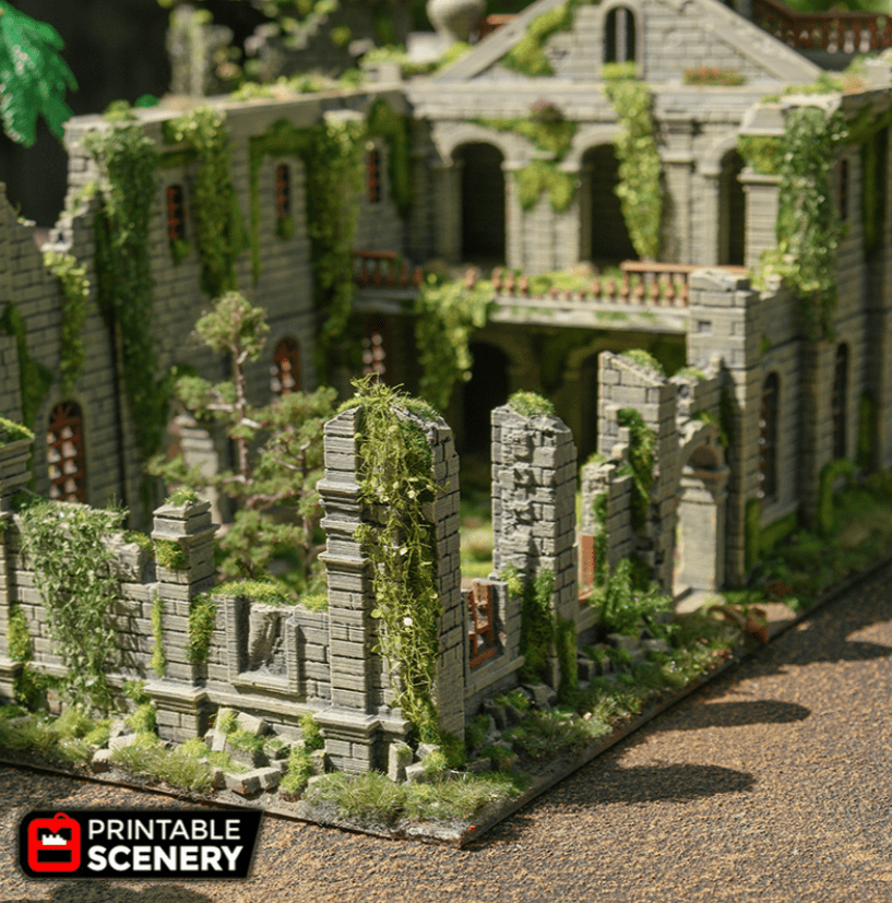 Tabletop Terrain Building Caribbean Church - Ruined Building