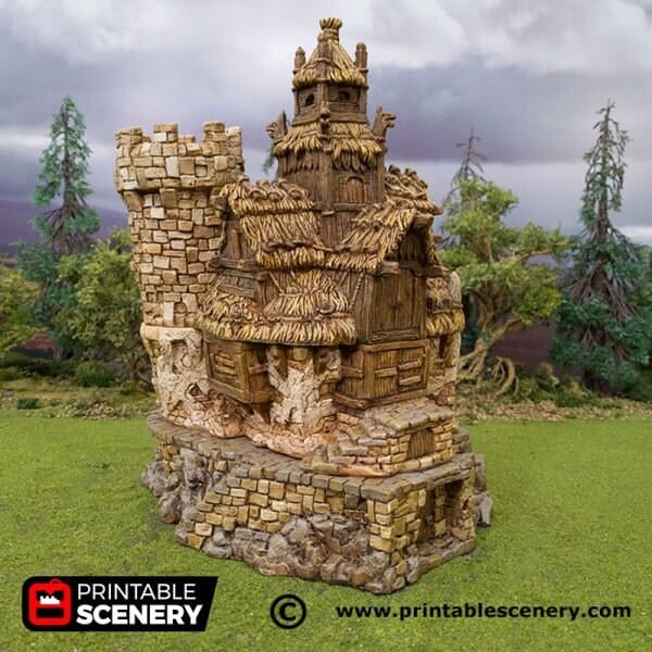 Tabletop Terrain Building Chieftains Hall - Hagglethorn Hollow - Fantasy Building
