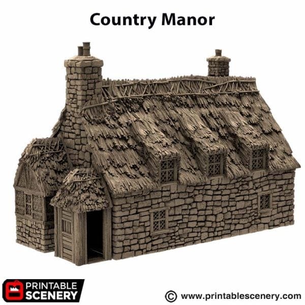 Tabletop Terrain Building Country Manor - Country & King - Fantasy Historical Building