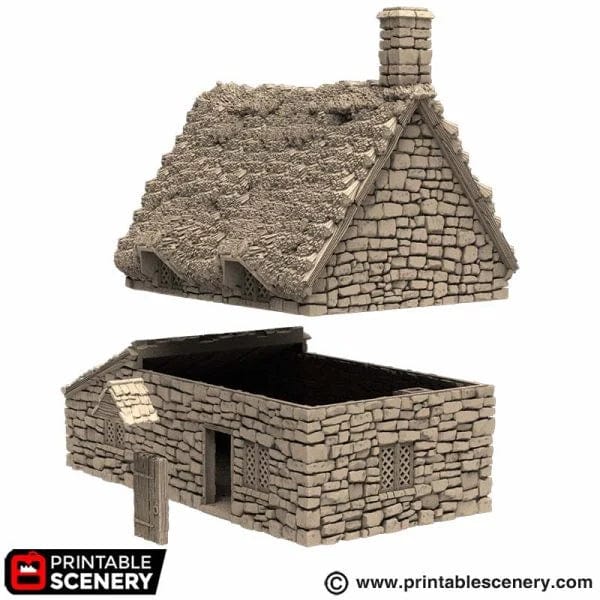 Tabletop Terrain Building Crow Cottage - Country & King - Fantasy Historical Building