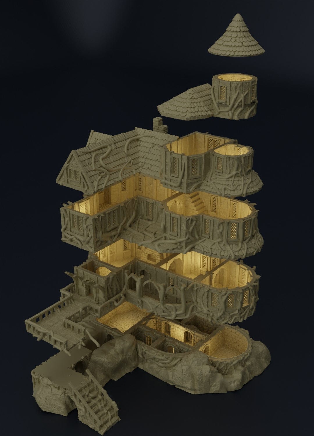 Tabletop Terrain Building Cultist Manor