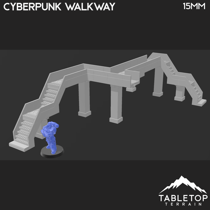 Tabletop Terrain Building Cyberpunk Walkway - Cyberpunk Terrain