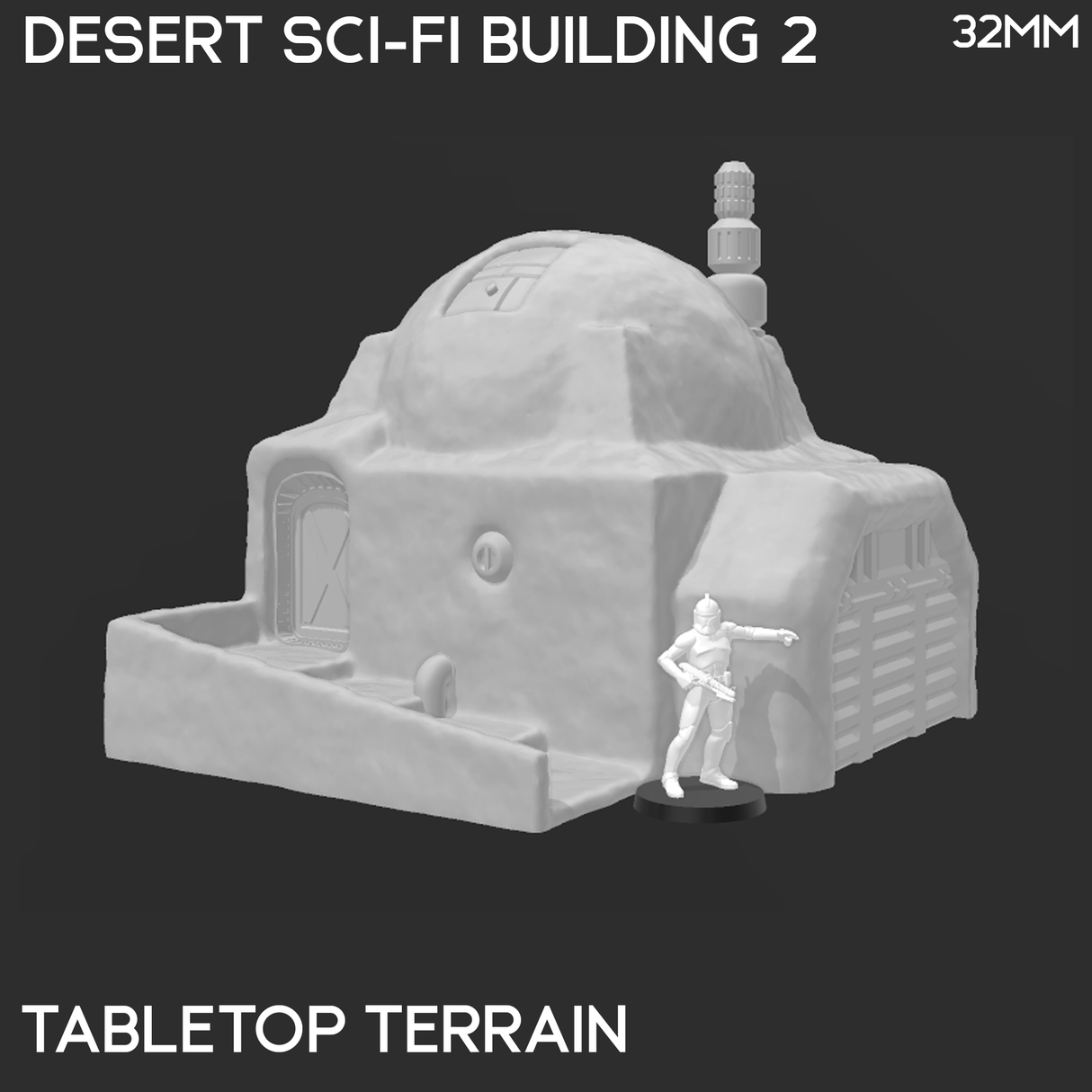 Tabletop Terrain Building Desert Sci-Fi Building 2