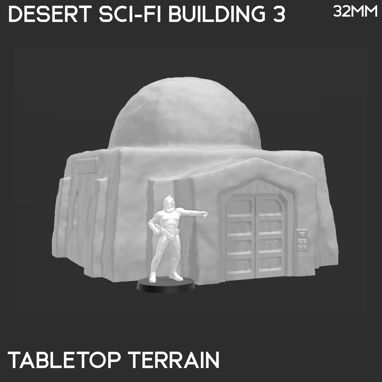 Tabletop Terrain Building Desert Sci-Fi Building 3