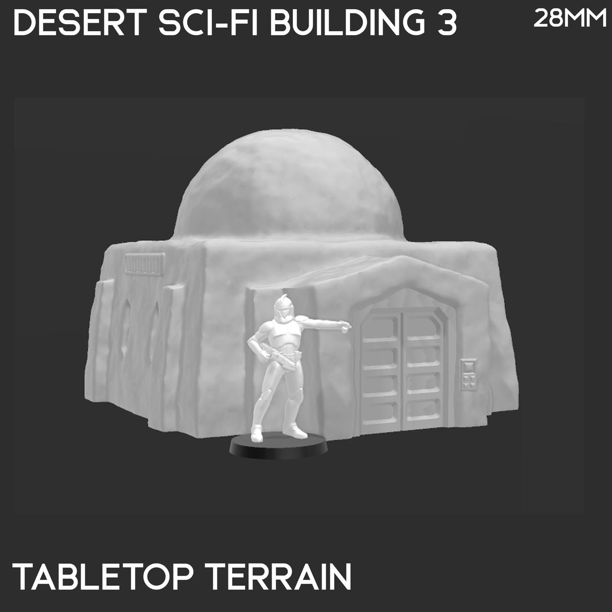 Tabletop Terrain Building Desert Sci-Fi Building 3