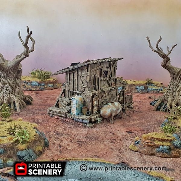 Tabletop Terrain Building Desert Shanty - Apocalyptic Fantasy Building
