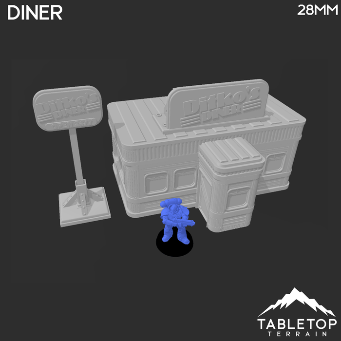 Tabletop Terrain Building Diner - Marvel Crisis Protocol Building