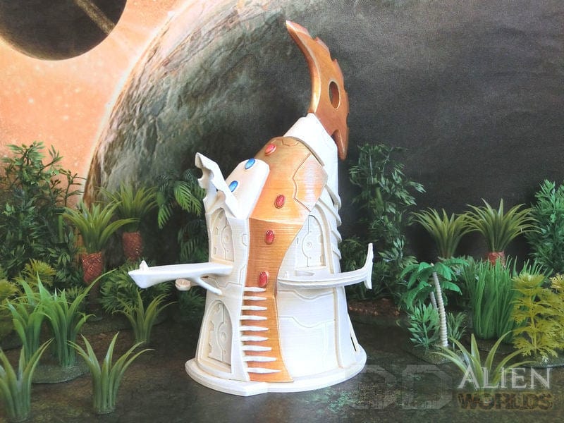 Tabletop Terrain Building Eldar Brilliant Lance Shrine - 40k Eldar Terrain