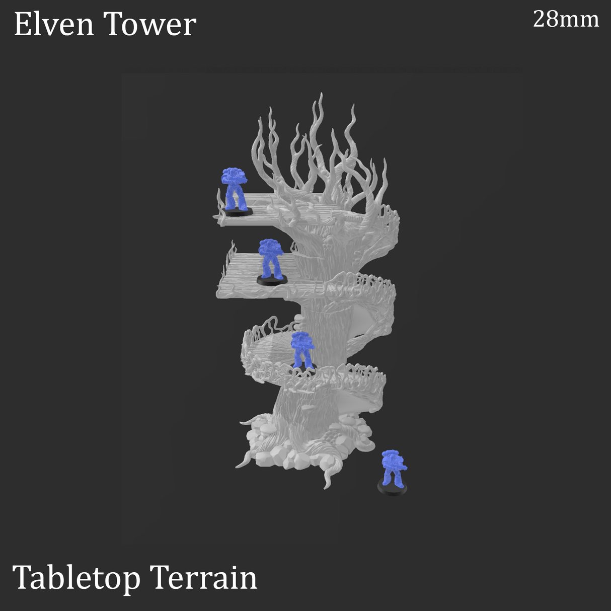 Tabletop Terrain Building Elven Tower - Elven Fantasy Building