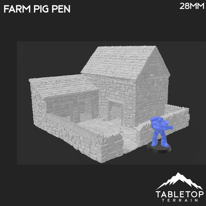 Tabletop Terrain Building Farm Pig Pen - Country & King - Fantasy Historical Building