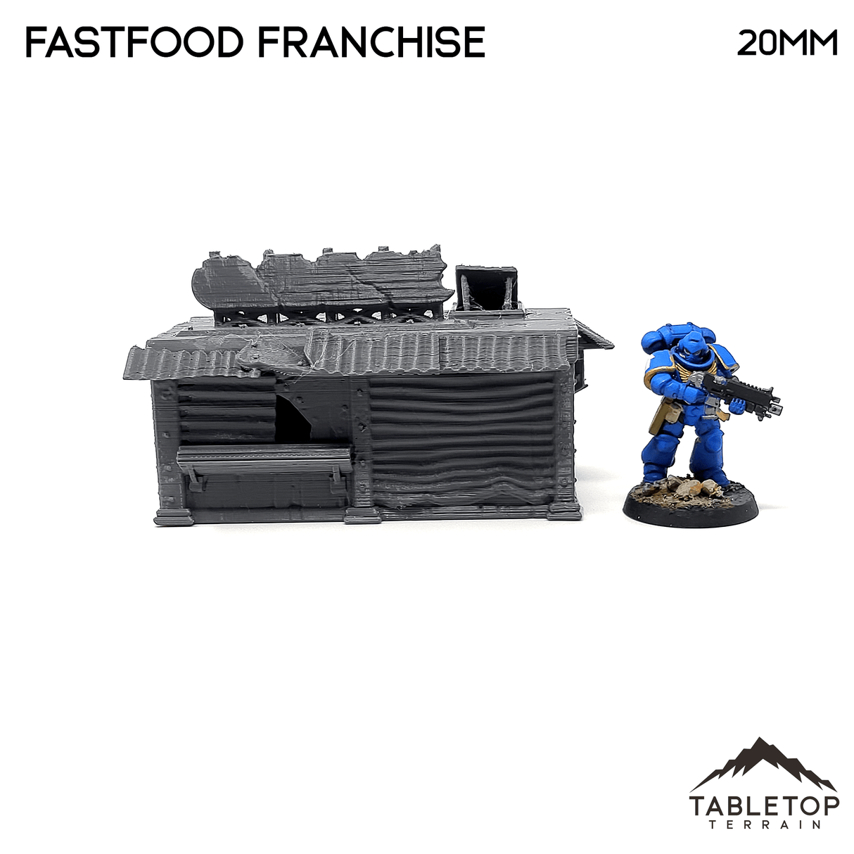 Tabletop Terrain Building Fastfood Franchise - Apocalyptic Building