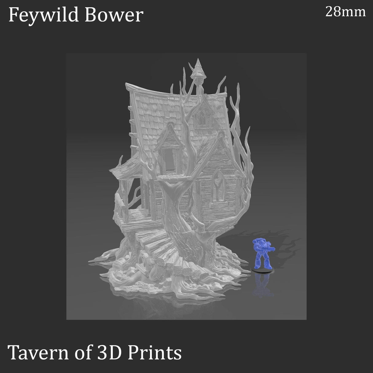 Tabletop Terrain Building Feywild Bower - Ruined Fantasy Building