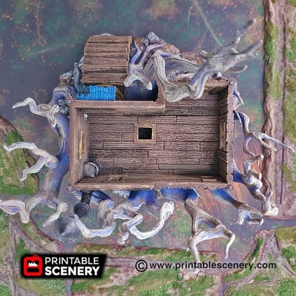 Tabletop Terrain Building Feywild Cabin - Ruined Fantasy Building