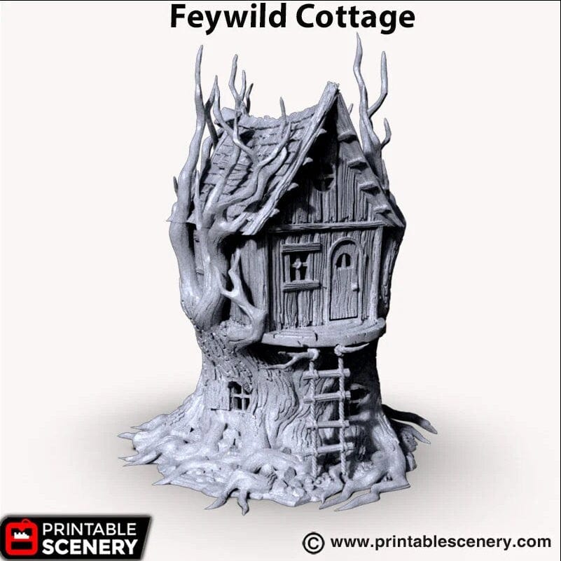 Tabletop Terrain Building Feywild Cottage - Ruined Fantasy Building
