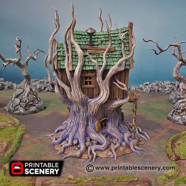 Tabletop Terrain Building Feywild Cottage - Ruined Fantasy Building