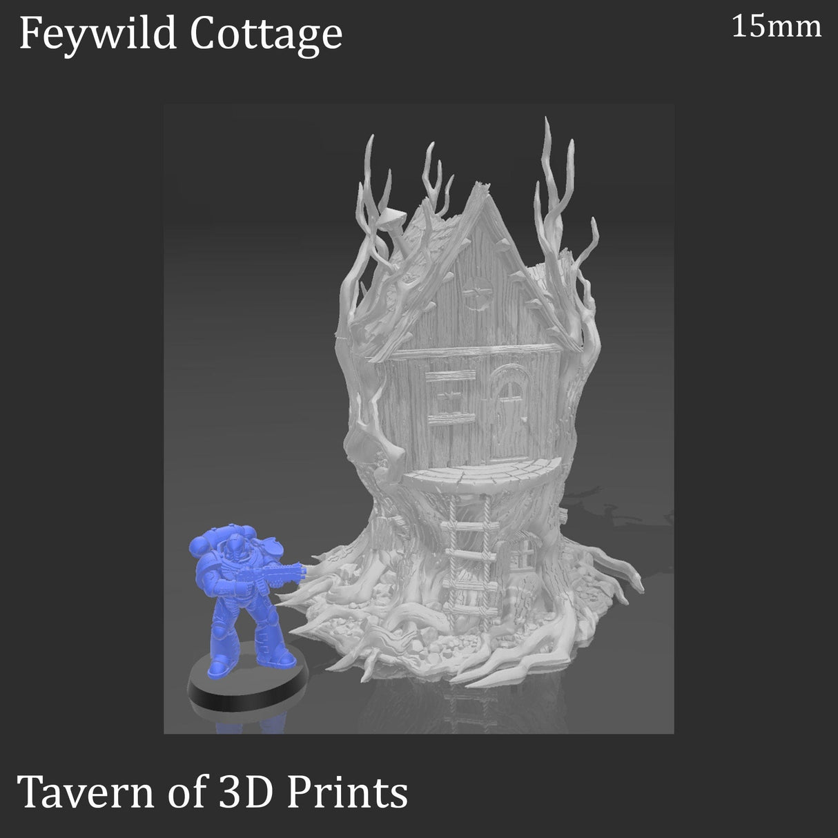 Tabletop Terrain Building Feywild Cottage - Ruined Fantasy Building