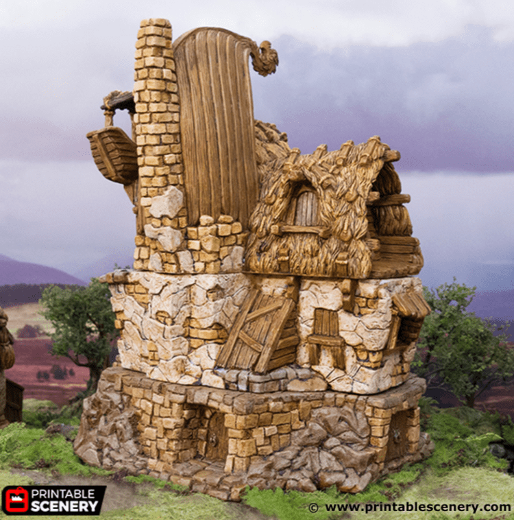 Tabletop Terrain Building Fisherman's Hut - Hagglethorn Hollow - Fantasy Building