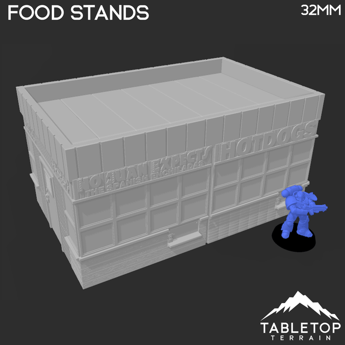 Tabletop Terrain Building Food Stands - Marvel Crisis Protocol Building