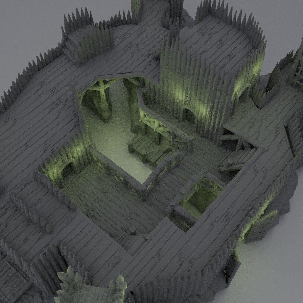 Tabletop Terrain Building Fortified River Camp