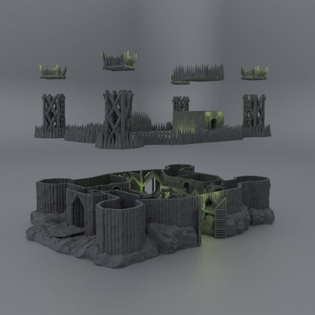 Tabletop Terrain Building Fortified River Camp