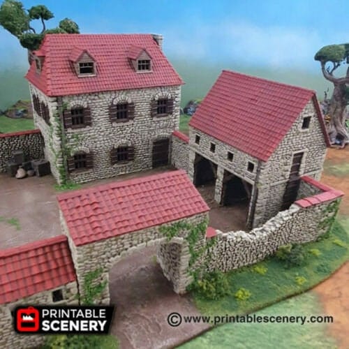 Tabletop Terrain Building French Farm - WWII - Building