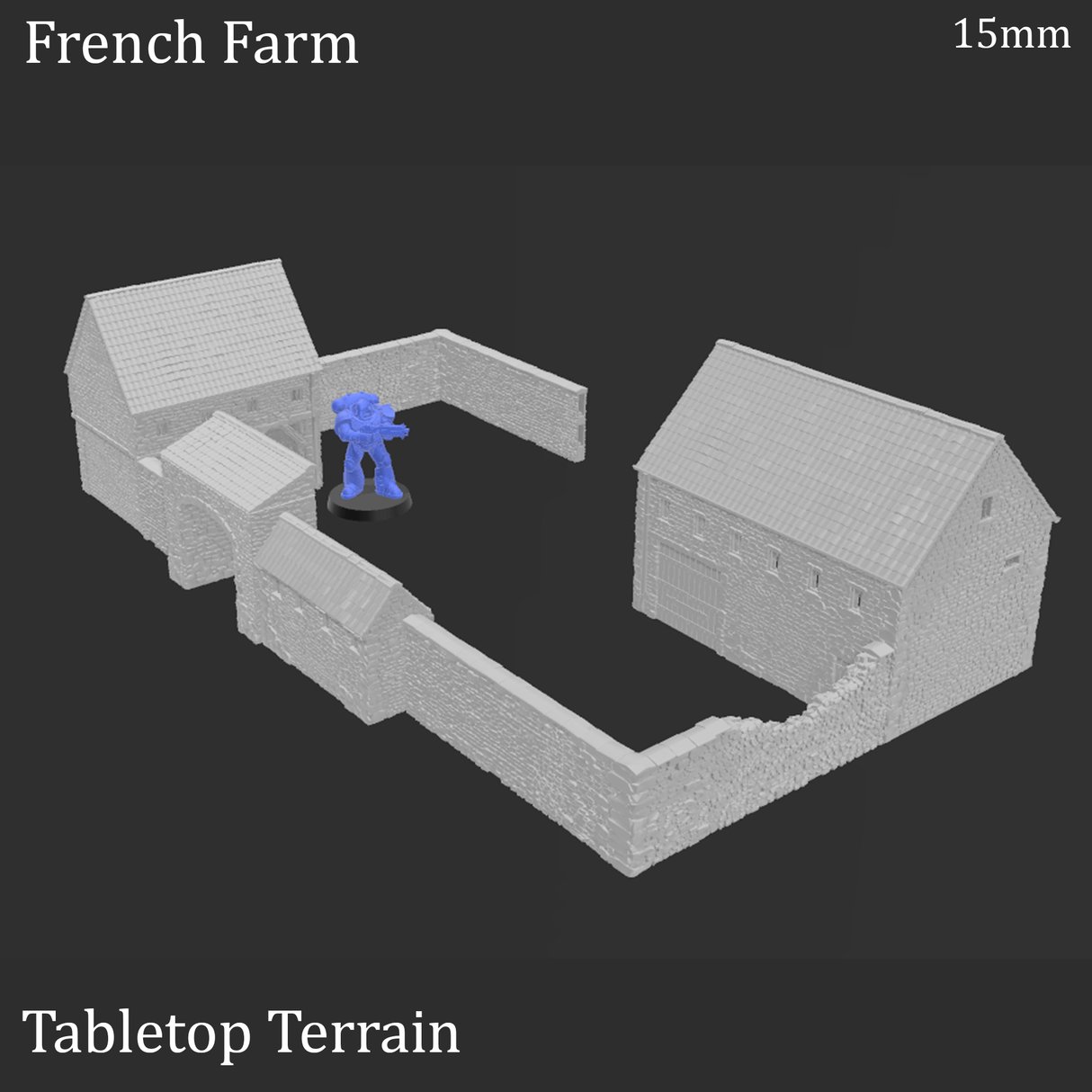 Tabletop Terrain Building French Farm - WWII - Building
