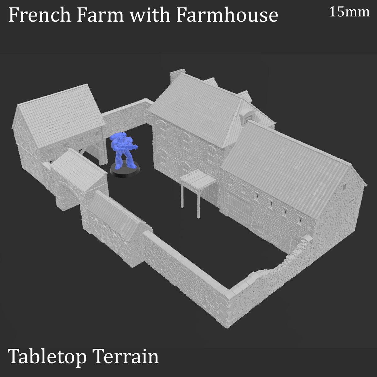 Tabletop Terrain Building French Farm - WWII - Building
