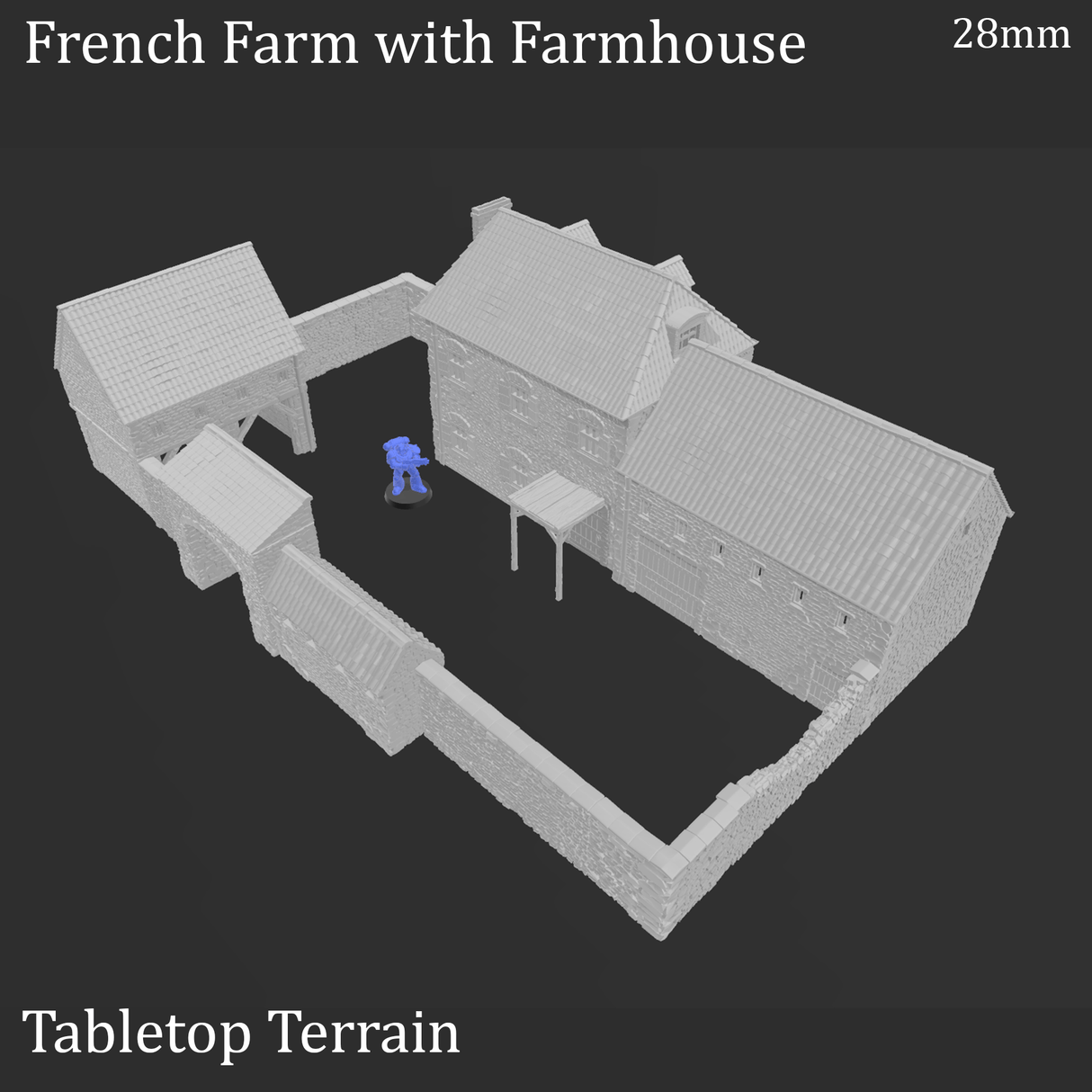 Tabletop Terrain Building French Farm - WWII - Building