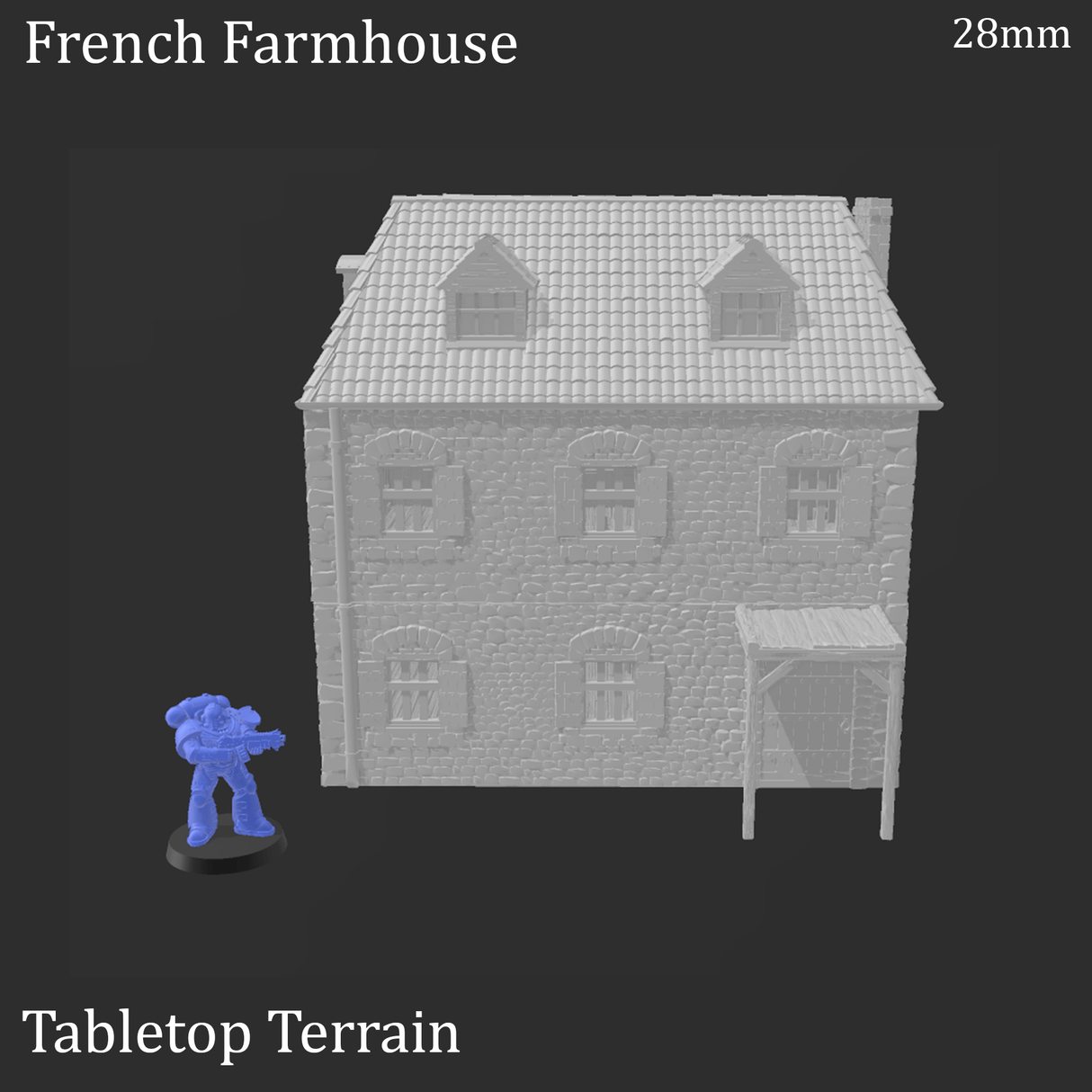 Tabletop Terrain Building French Farmhouse - WWII Building