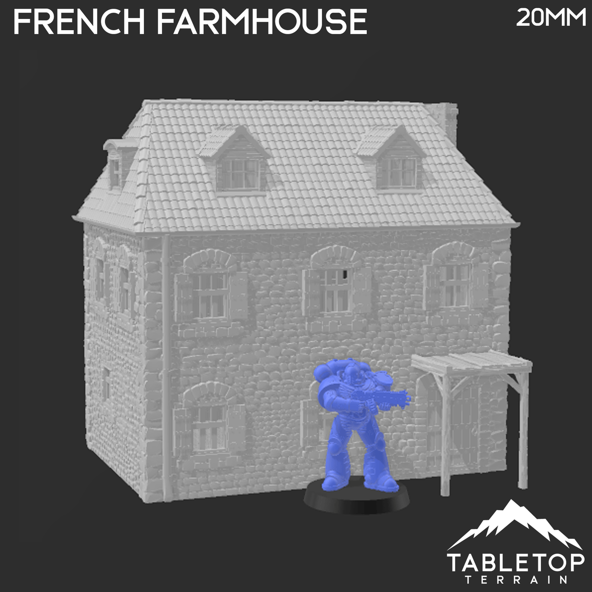 Tabletop Terrain Building French Farmhouse - WWII Building