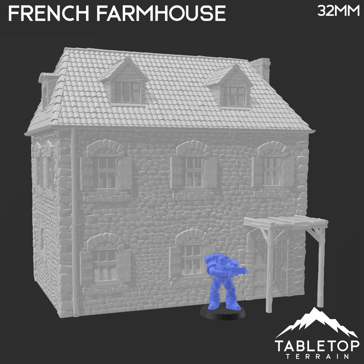 Tabletop Terrain Building French Farmhouse - WWII Building